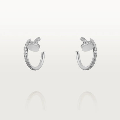 [Vicky]JUSTE EARRINGS 12.75MM SILVER DIAMOND