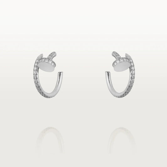 [Vicky]JUSTE EARRINGS 12.75MM SILVER DIAMOND