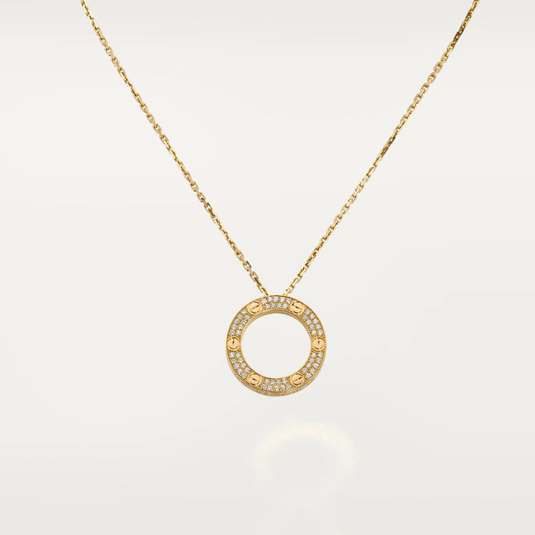 [Vicky]LOVE NECKLACE ADJUSTABLE ROSE GOLD