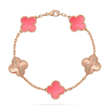 [Vicky] CLOVER 5 MOTIFS  PINK MOP BRACELET COLLECTION
