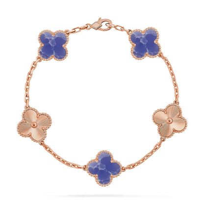 [Vicky]CLOVER 5 MOTIF BLUE VEINS BRACELET COLLECTION