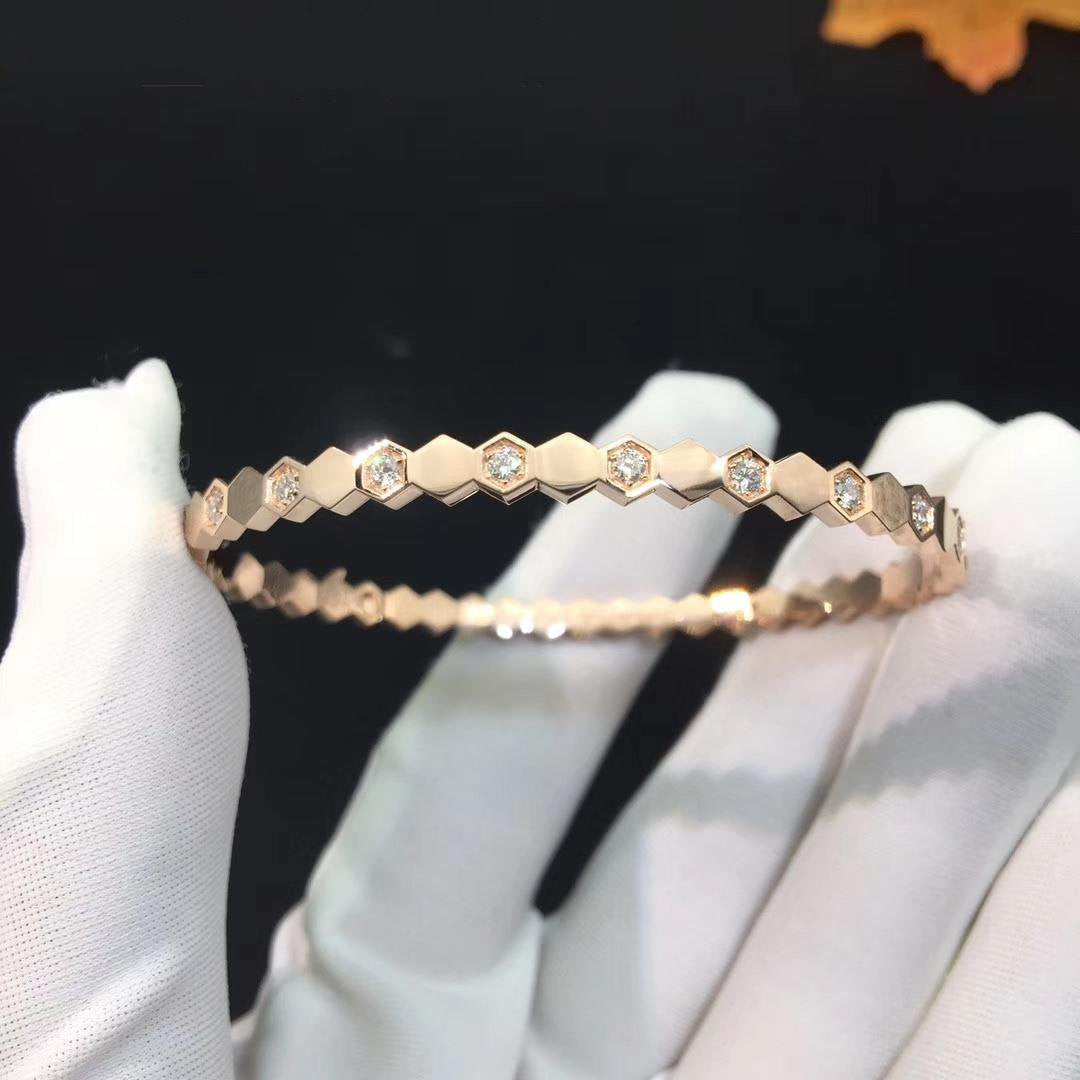[Vicky]BEE LOVE PINK GOLD DIAMOND BRACELET