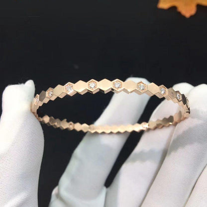 [Vicky]BEE LOVE PINK GOLD DIAMOND BRACELET