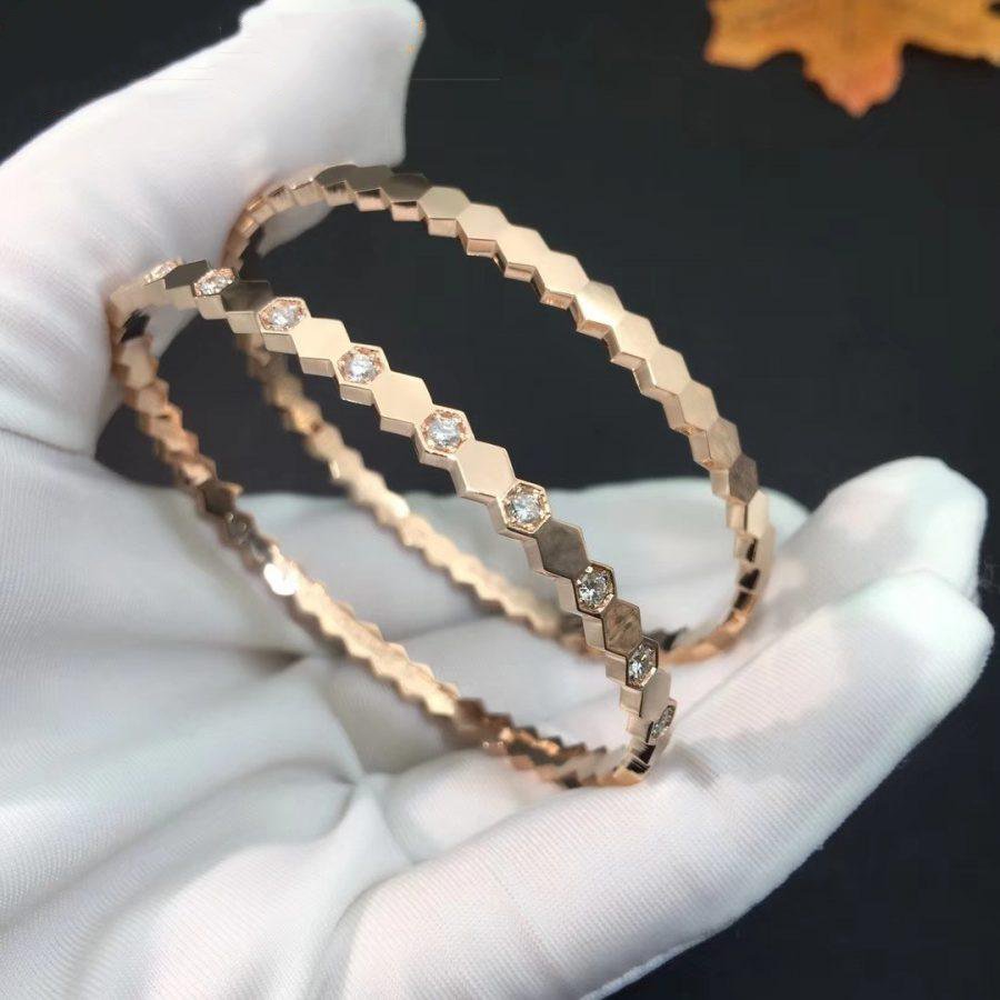 [Vicky]BEE LOVE PINK GOLD DIAMOND BRACELET