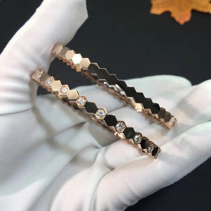 [Vicky]BEE LOVE PINK GOLD DIAMOND BRACELET