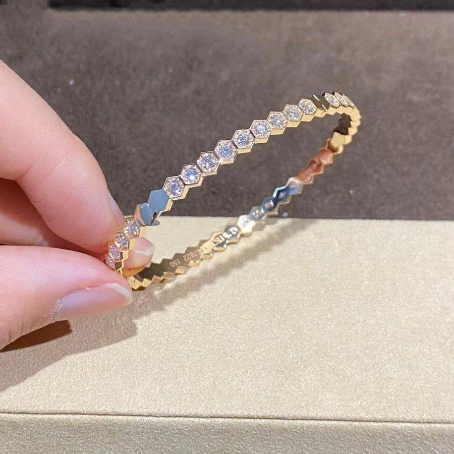 [Vicky]BEE LOVE GOLD BRACELET FULL DIAMOND