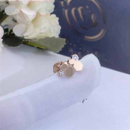 [Vicky]BEE LOVE PINK GOLD DIAMOND EARRINGS