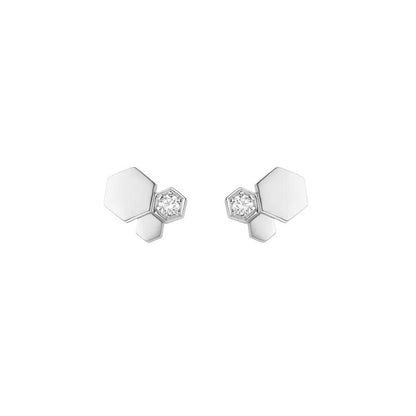 [Vicky]BEE LOVE SILVER DIAMOND EARRINGS