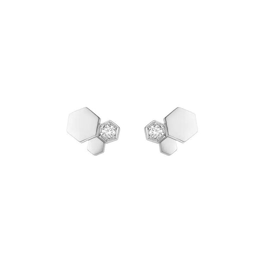 [Vicky]BEE LOVE SILVER DIAMOND EARRINGS