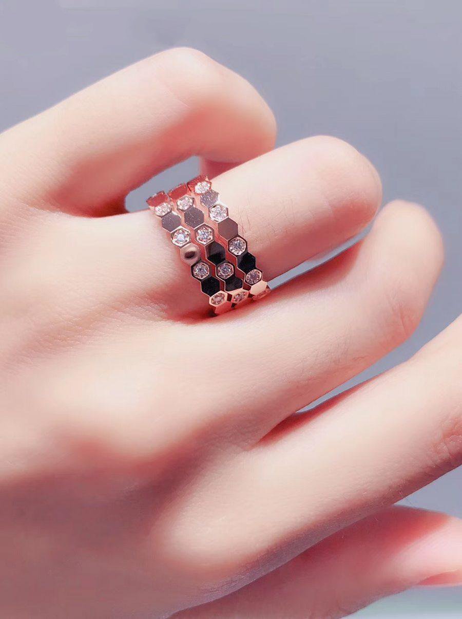 [Vicky]BEE LOVE RING PINK GOLD DIAMOND
