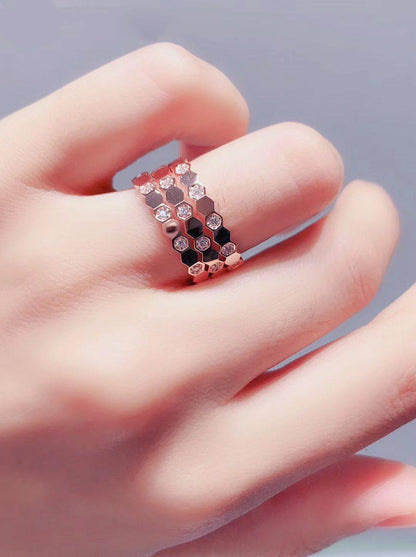 [Vicky]BEE LOVE RING PINK GOLD DIAMOND