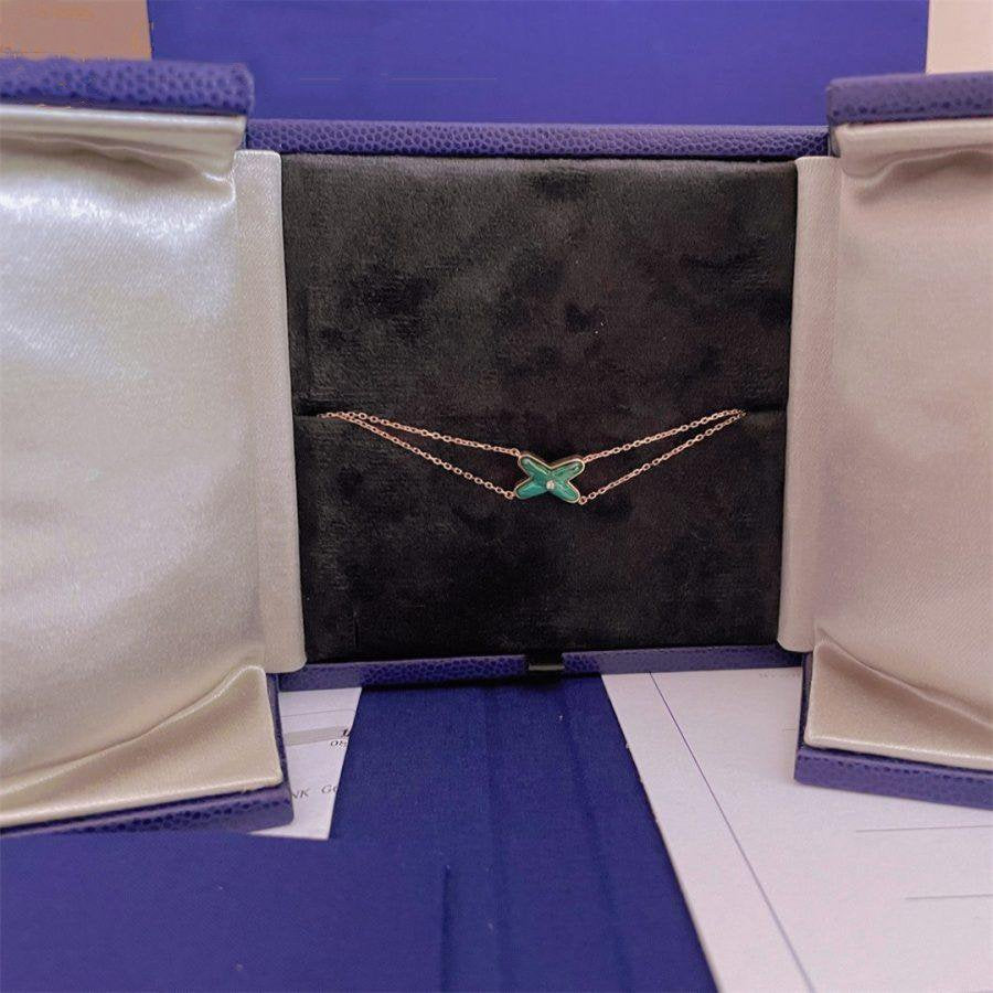 [Vicky]JEUX BRACELET MALACHITE PINK GOLD 1 DIAMOND