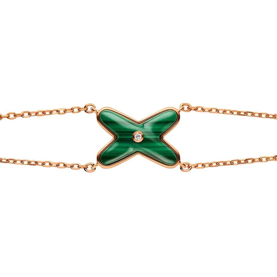 [Vicky]JEUX BRACELET MALACHITE PINK GOLD 1 DIAMOND