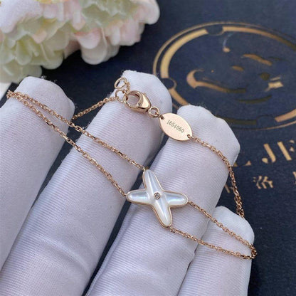 [Vicky]JEUX BRACELET WHITE MOP PINK GOLD 1 DIAMOND