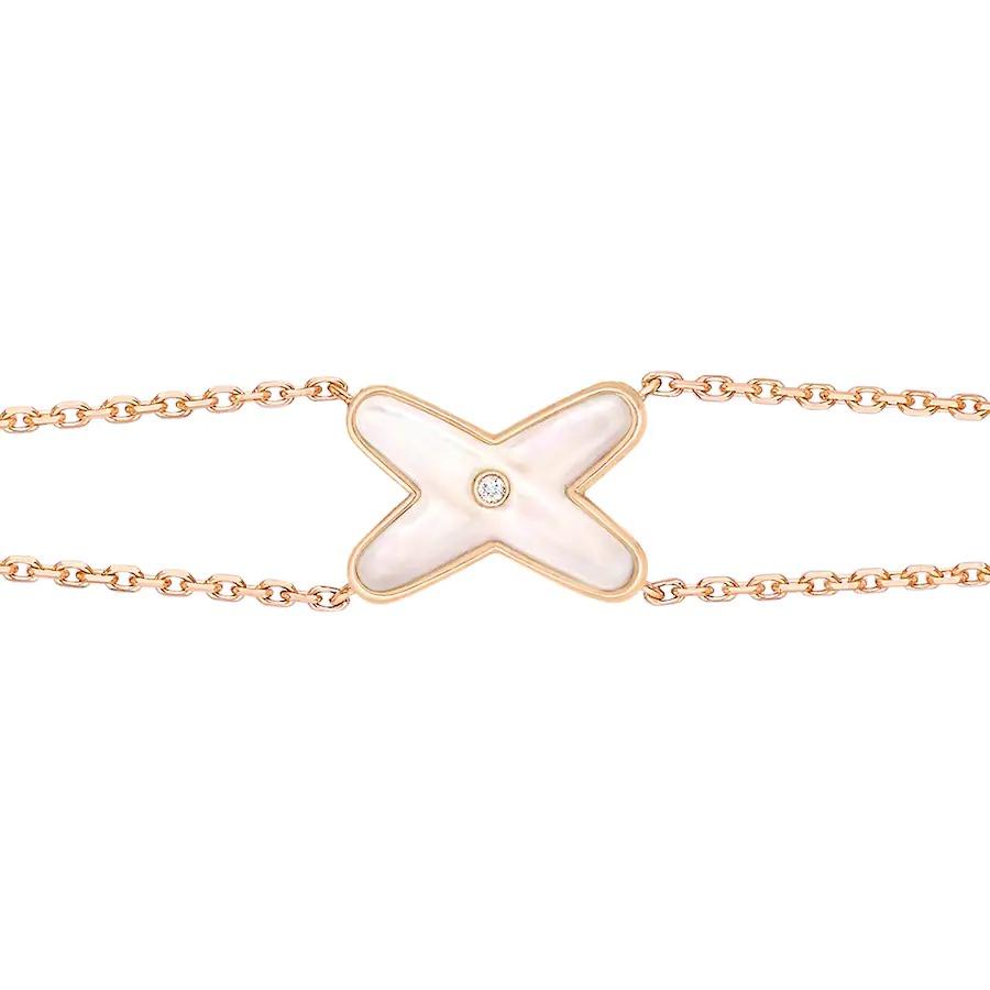 [Vicky]JEUX BRACELET WHITE MOP PINK GOLD 1 DIAMOND