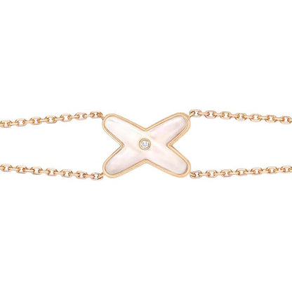 [Vicky]JEUX BRACELET WHITE MOP PINK GOLD 1 DIAMOND