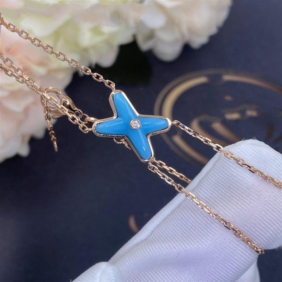 [Vicky]JEUX BRACELET TURQUOISE PINK GOLD 1 DIAMOND