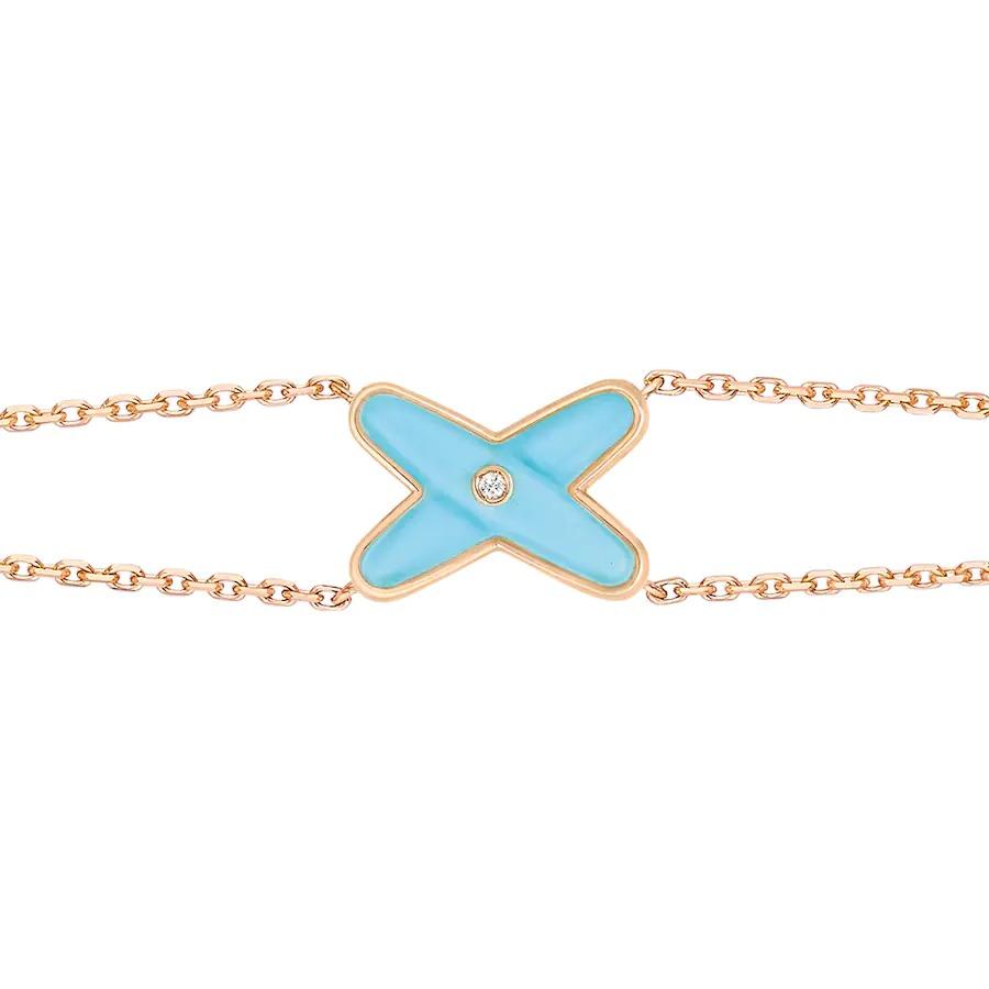 [Vicky]JEUX BRACELET TURQUOISE PINK GOLD 1 DIAMOND