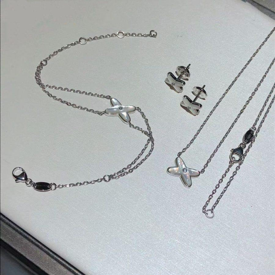 [Vicky]JEUX BRACELET WHITE MOP SILVER 1 DIAMOND