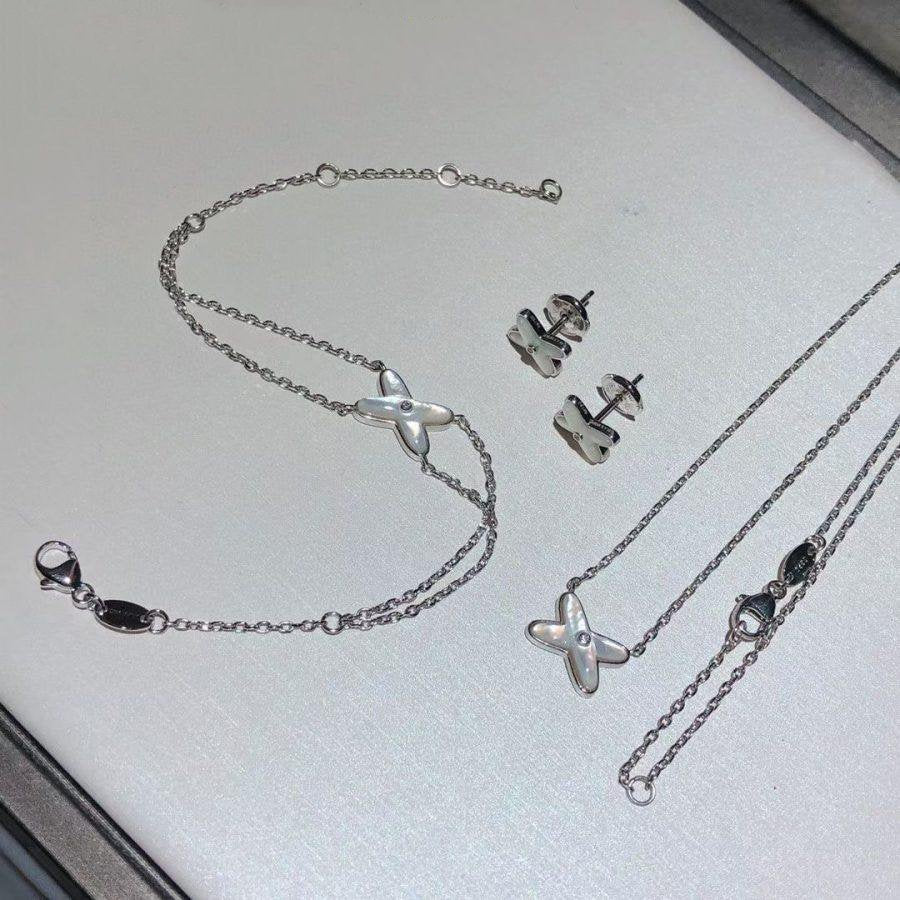 [Vicky]JEUX BRACELET WHITE MOP SILVER 1 DIAMOND