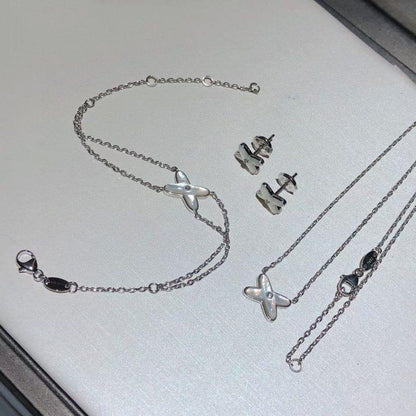 [Vicky]JEUX BRACELET WHITE MOP SILVER 1 DIAMOND