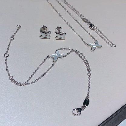 [Vicky]JEUX BRACELET WHITE MOP SILVER 1 DIAMOND