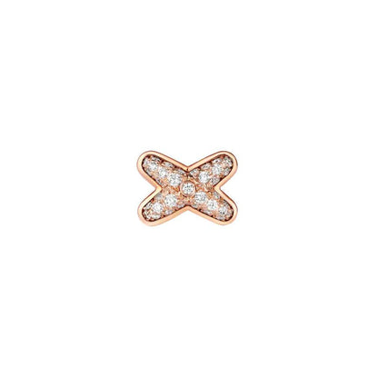 [Vicky]JEUX DE PINK GOLD DIAMOND EARRINGS
