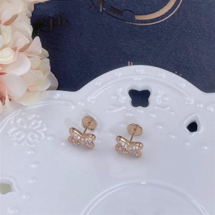 [Vicky]JEUX DE PINK GOLD DIAMOND EARRINGS