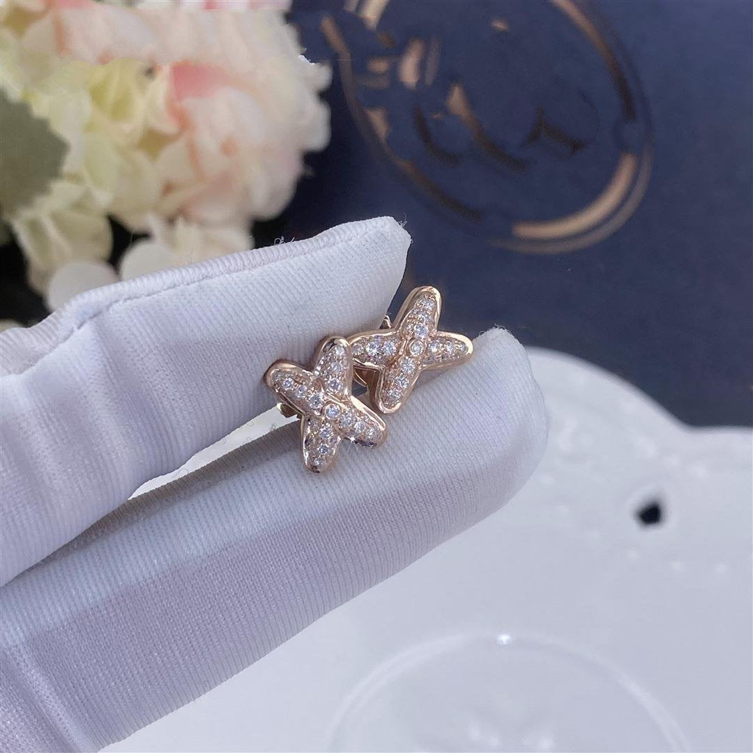 [Vicky]JEUX DE PINK GOLD DIAMOND EARRINGS