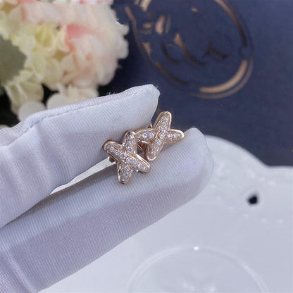 [Vicky]JEUX DE PINK GOLD DIAMOND EARRINGS