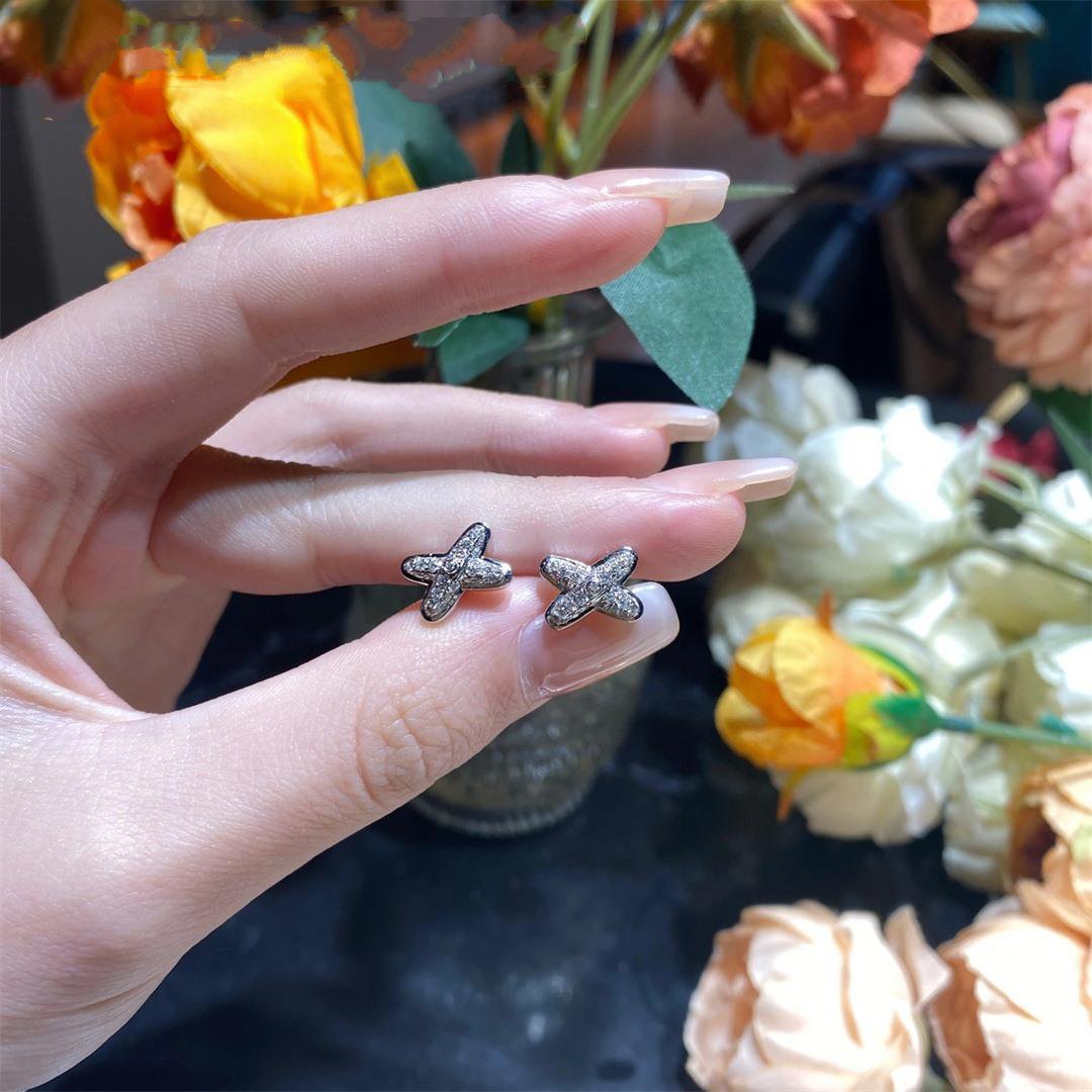 [Vicky]JEUX DE SILVER DIAMOND EARRINGS