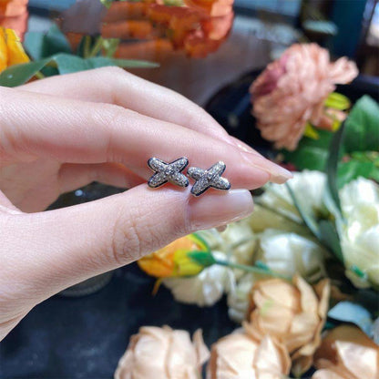 [Vicky]JEUX DE SILVER DIAMOND EARRINGS