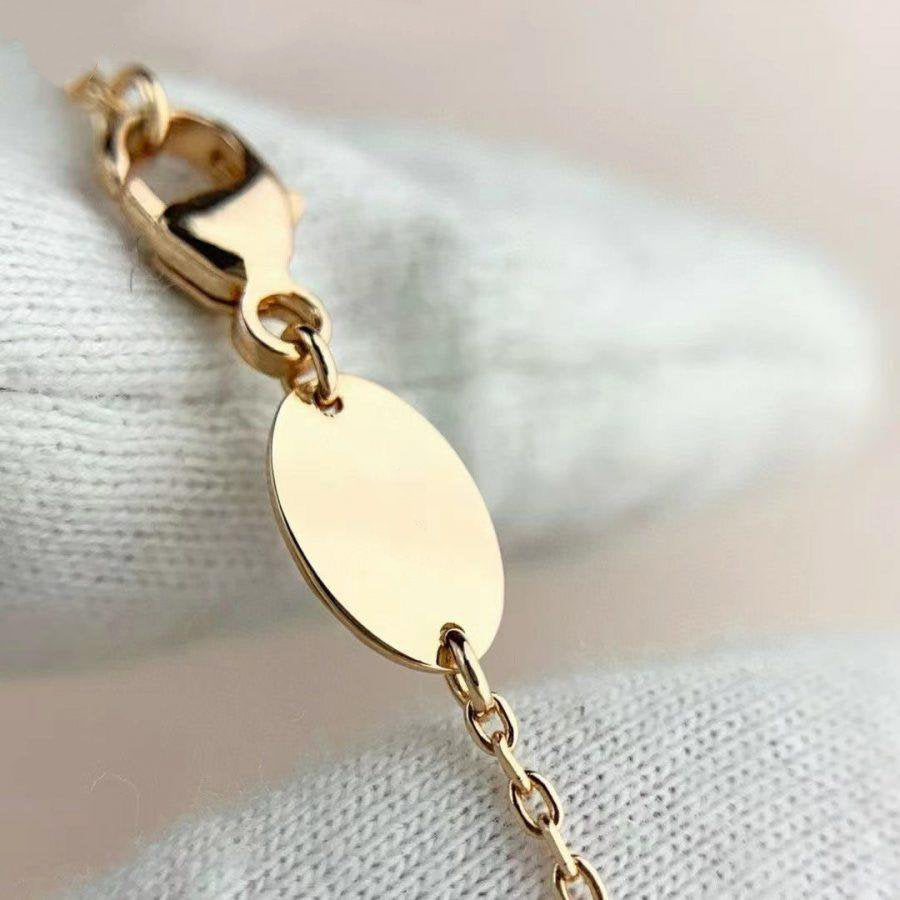 [Vicky]JEUX DE BRACELET MALACHITE PINK GOLD DIAMONDS