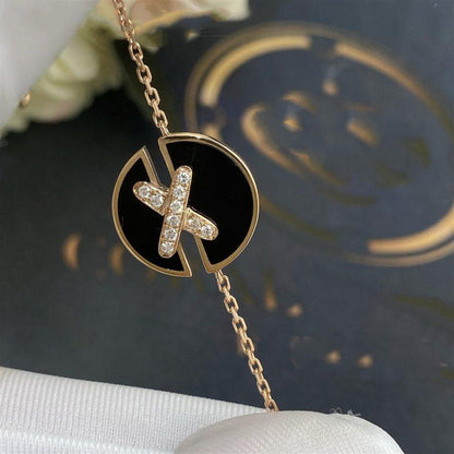 [Vicky]JEUX DE BRACELET ONYX PINK GOLD DIAMOND