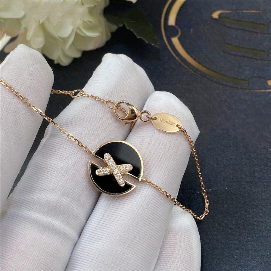[Vicky]JEUX DE BRACELET ONYX PINK GOLD DIAMOND