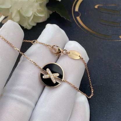 [Vicky]JEUX DE BRACELET ONYX PINK GOLD DIAMOND