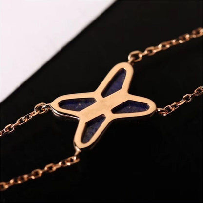 [Vicky]Hollow Design Four-Leaf Clover Flower Shape Bracelet