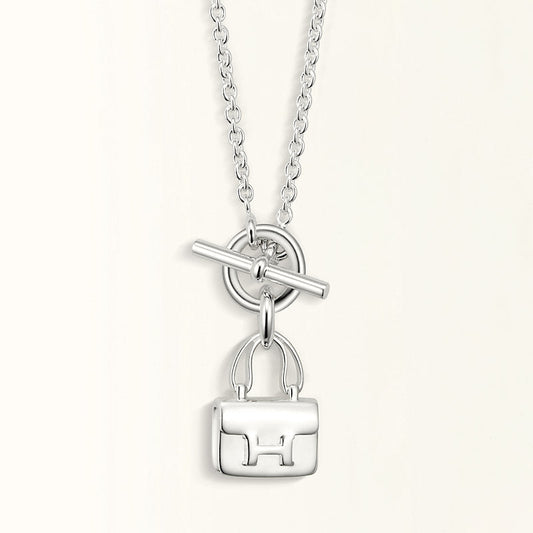 [Vicky]POP H PEDANT SILVER NECKLACE