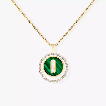 [Vicky]Lucky Move Diamond Necklace in Rose Gold and White Mother-of-Pearl