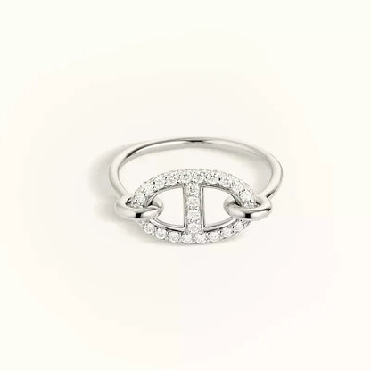 [Vicky]RONDE SMALL SILVER DIAMOND RING