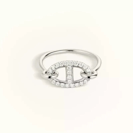 [Vicky]RONDE SMALL SILVER DIAMOND RING