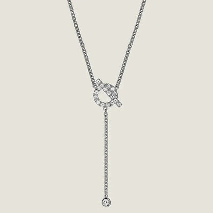 [Vicky]FINESSE SILVER DIAMOND NECKLACE