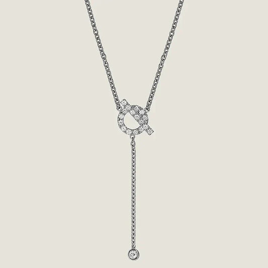 [Vicky]FINESSE SILVER DIAMOND NECKLACE