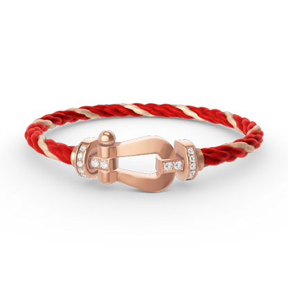 [Vicky]FORCE LARGE HORSESHOE HALF DIAMOND BRACELET ROSE GOLD