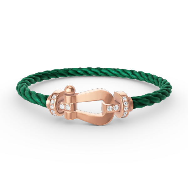 [Vicky]FORCE LARGE HORSESHOE HALF DIAMOND BRACELET ROSE GOLD