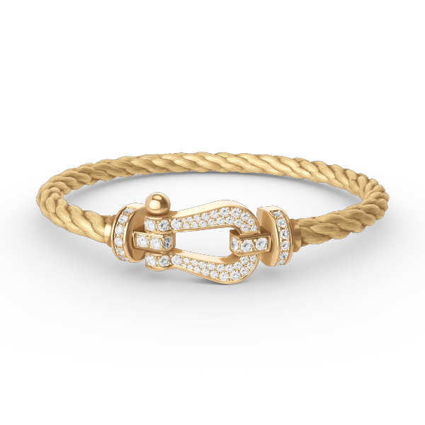 [Vicky]FORCE LARGE HORSESHOE FULL DIAMOND BRACELET GOLD