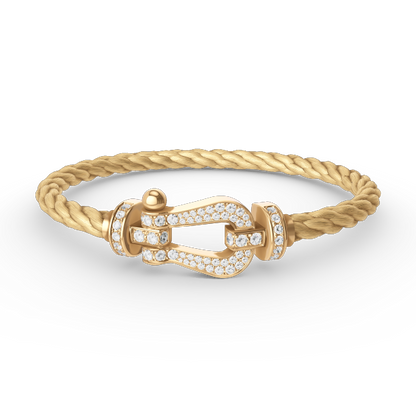 [Vicky]FORCE LARGE HORSESHOE FULL DIAMOND BRACELET GOLD