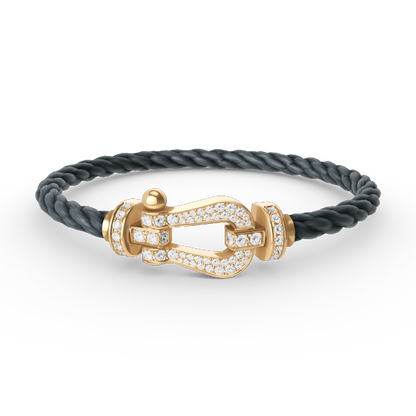 [Vicky]FORCE LARGE HORSESHOE FULL DIAMOND BRACELET GOLD