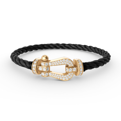 [Vicky]FORCE LARGE HORSESHOE FULL DIAMOND BRACELET GOLD