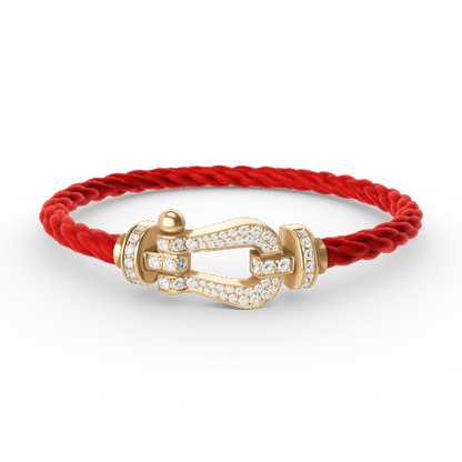 [Vicky]FORCE LARGE HORSESHOE FULL DIAMOND BRACELET GOLD